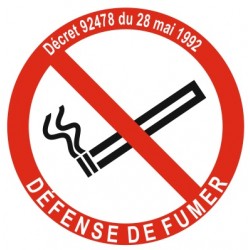 Pictogramme défense de fumer