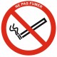 Plaque Pictogramme ne pas fumer