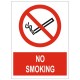 Panneau No smoking etiquette