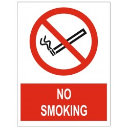 Panneau No smoking etiquette