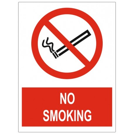 Panneau No smoking etiquette
