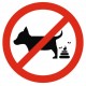 Panneau interdit crotte chien