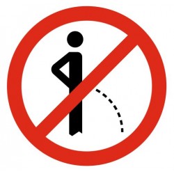 Panneau interdit uriner