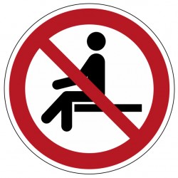 Panneau interdiction de s’asseoir P018