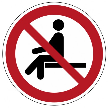 Panneau interdiction de s’asseoir P018