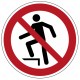 Panneau interdiction de marcher sur la surface P019