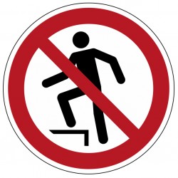 Panneau interdiction de marcher sur la surface P019