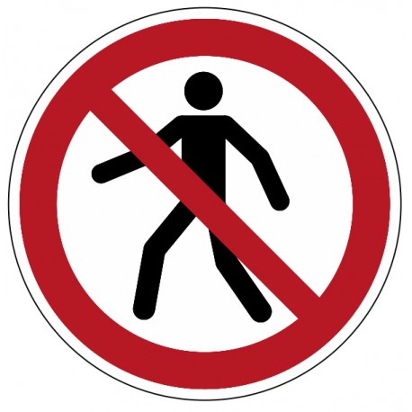 Panneau interdit aux piétons P004