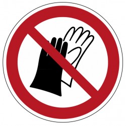 Panneau Port de gants interdit P028