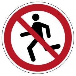Panneau interdiction de courir autour du bassin