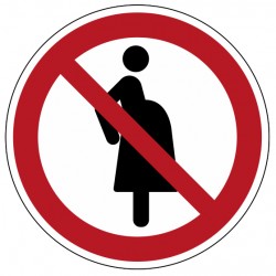 Panneau Femmes enceintes non autorisées P042