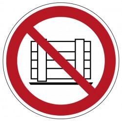 Panneau interdiction d'entreposer