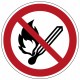 Panneau Flammes nues interdites (P003)