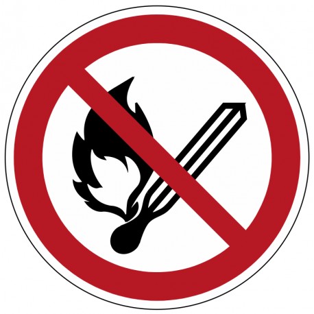 Panneau Flammes nues interdites (P003)