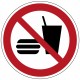 Panneau interdiction de manger ou de boire (P022)