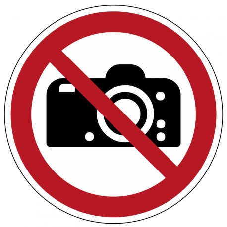 Panneau défense de photographier (P029)
