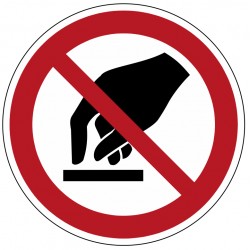 Panneau ou autocollant interdiction de toucher