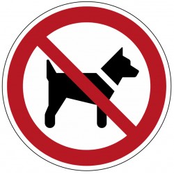 Panneau interdit aux chiens (P021)