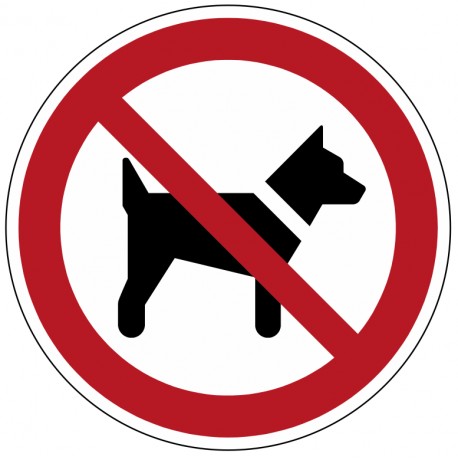 Panneau interdit aux chiens (P021)
