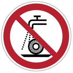 Panneau ne pas utiliser pour la rectification humide (P033)