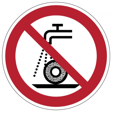 Panneau ne pas utiliser pour la rectification humide (P033)
