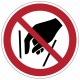Panneau ne pas mettre les mains (P015)