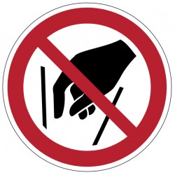 Panneau ne pas mettre les mains (P015)