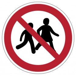 Panneau accès interdit aux enfants (P036)