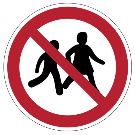 Panneau accès interdit aux enfants (P036)