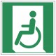 Panneau Sortie de secours pour les personnes incapables de marcher (gauche) E026