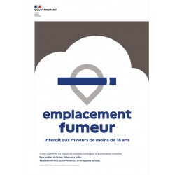 Panneau emplacement fumeur