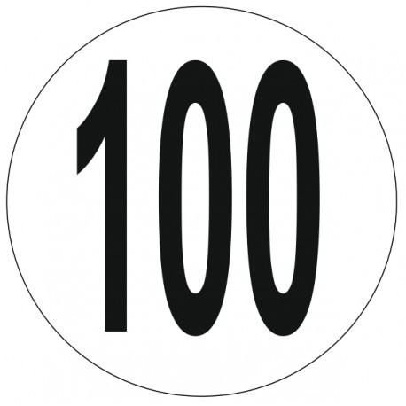 Adhésif disque limitation vitesse 100