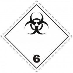Plaque matières infectieuses 6-2 (transport international)