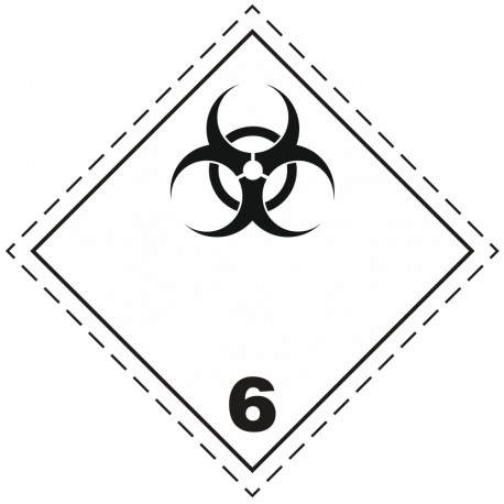 Plaque matières infectieuses 6-2 (transport international) Plaque matières infectieuses 6-2 (transport international)