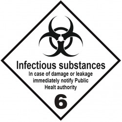 Plaque infectious substances 6-2 A (transport international)