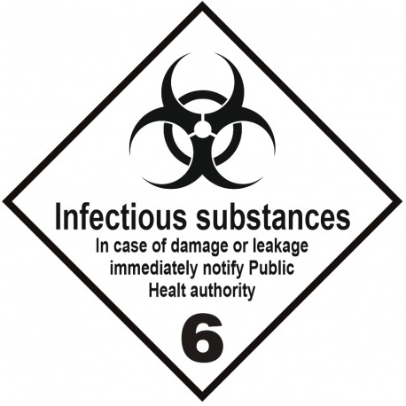 Plaque infectious substances 6-2 A (transport international) Plaque infectious substances 6-2 A (transport international)