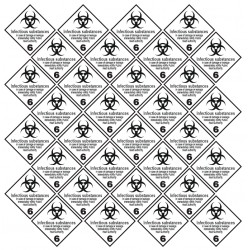 Etiquette infectious substances 6-2 A