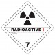 Plaque matières radioactives N°7-A (transport international)