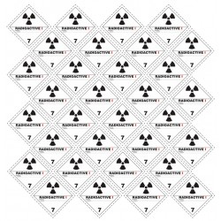 Etiquette matières radioactives N°7-A