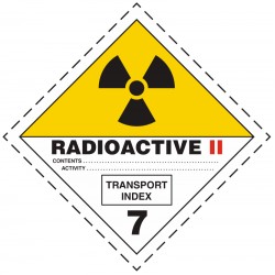 Plaque matières radioactives N°7-B (transport international)