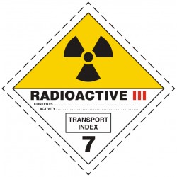 Plaque matières radioactives N°7-C (transport international)
