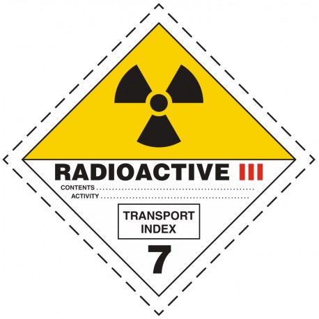 Plaque matières radioactives N°7-C (transport international) Plaque matières radioactives N°7-C (transport international)