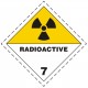 Plaque matières radioactives 7 D (transport international)