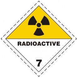 Plaque matières radioactives 7 D (transport international)