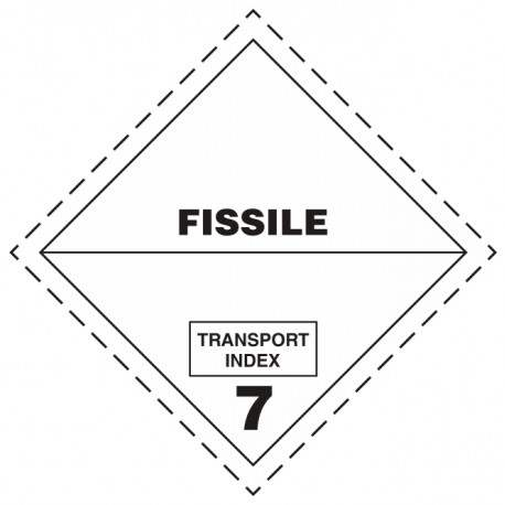 Plaque matières radioactives 7 E fissile (transport international) Plaque matières radioactives 7 E fissile (transport international)