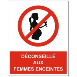 Panneau interdit aux femmes enceintes (ou autocollant)