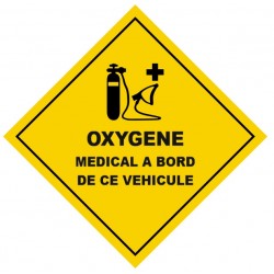 Plaque oxygene medical à bord (transport international)