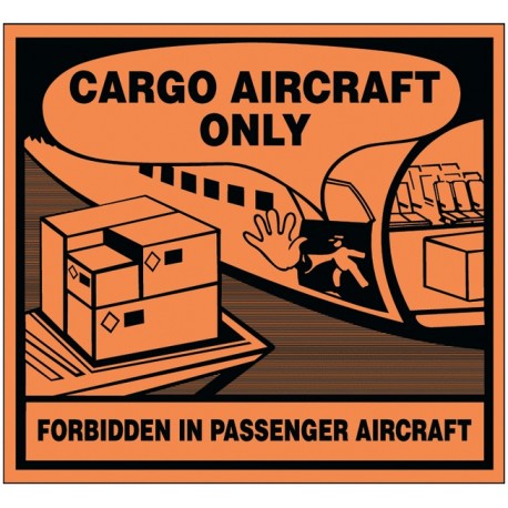 Etiquette cargo "Forbidden in passenger aircraft" Etiquette cargo "Forbidden in passenger aircraft"