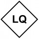 Plaque LQ limited quantity quantité limité (transport international)