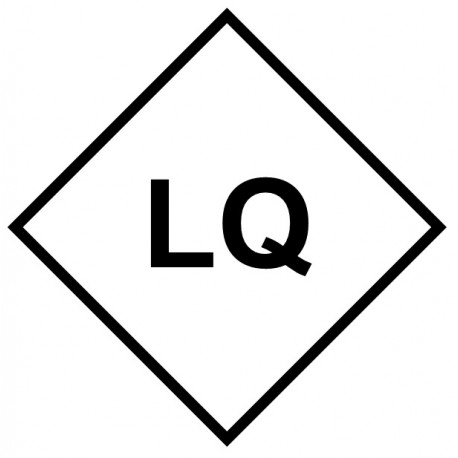 Plaque LQ limited quantity quantité limité (transport international) Plaque LQ limited quantity quantité limité (transport international)